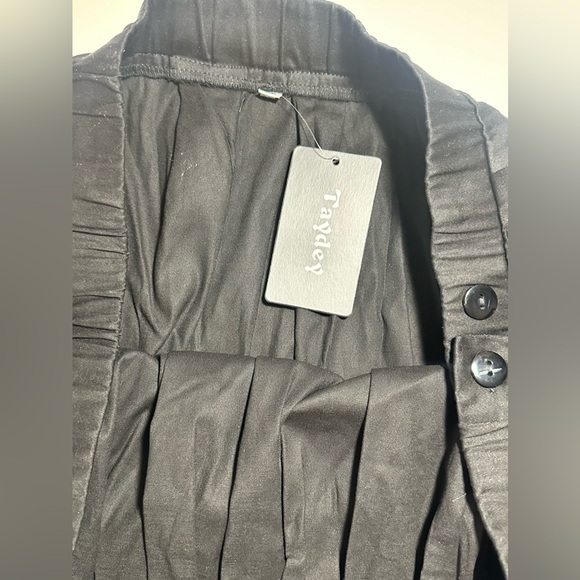 Taydey A-Line Black Plus Size Pleated Vintage Retro Formal Women’s Skirt 3XL NEW - Picture 7 of 8